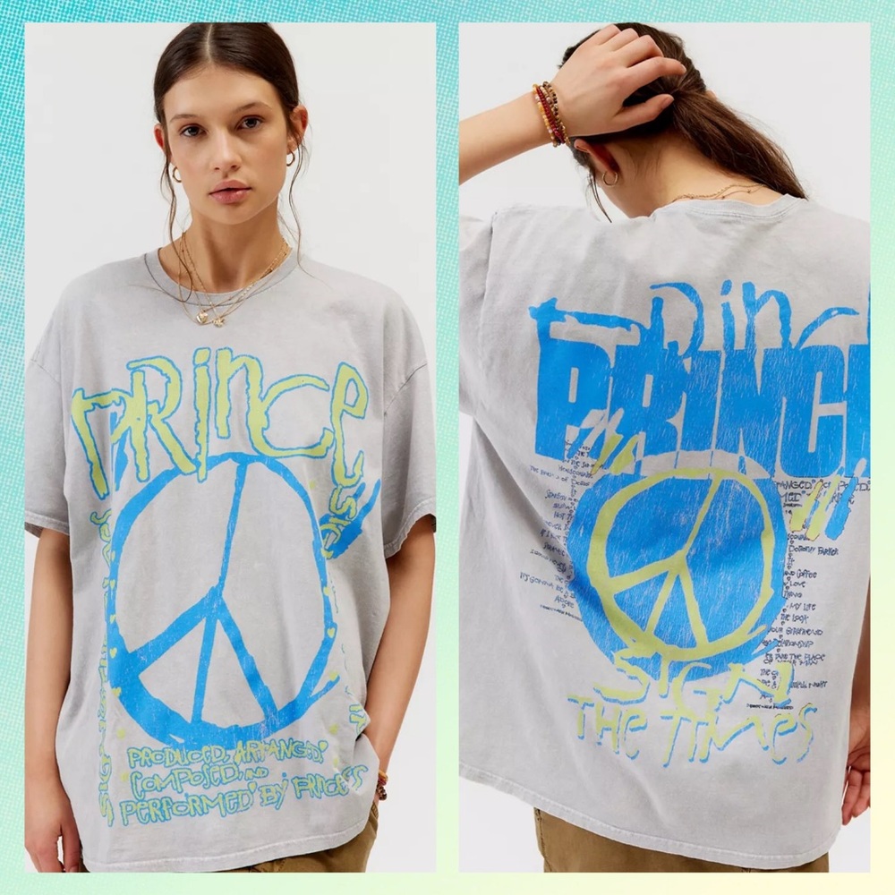 Urban Outfitters Prince NWT Sign O' The Times T-Shirt Dress Sold Out Online M/L